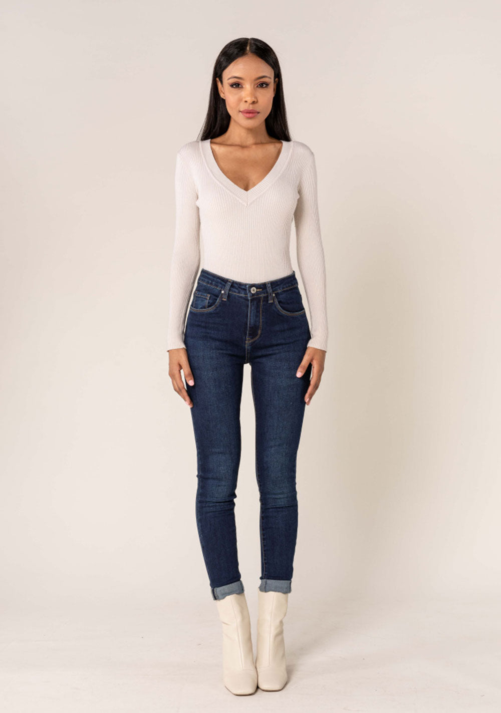 ♡ Slim Jeans mit hoher Taille