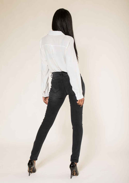 ♡ Hochsitzende Slim Jeans