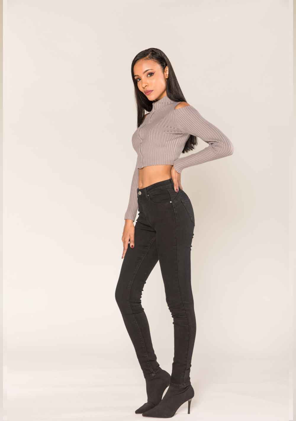 ♡ Hochsitzende Slim Jeans