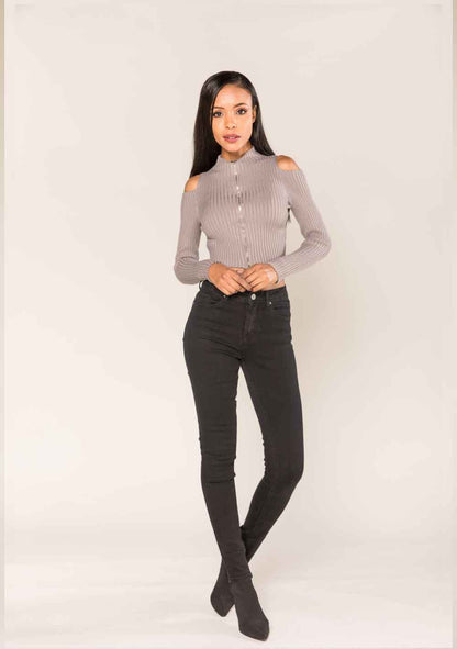 ♡ Hochsitzende Slim Jeans