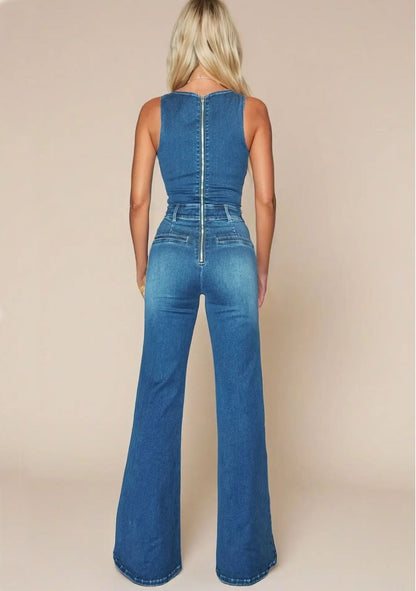 ♡ Jumpsuit aus Stretch-Denim