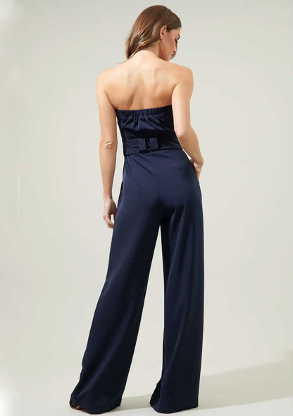 ♡ Jumpsuit, weites Bein, Schleife