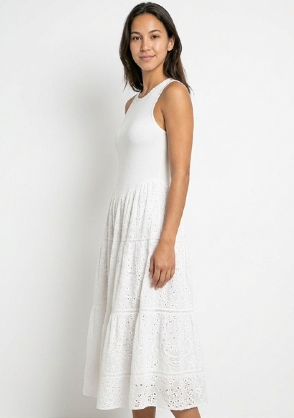 ♡ Midikleid mit Lochstickerei