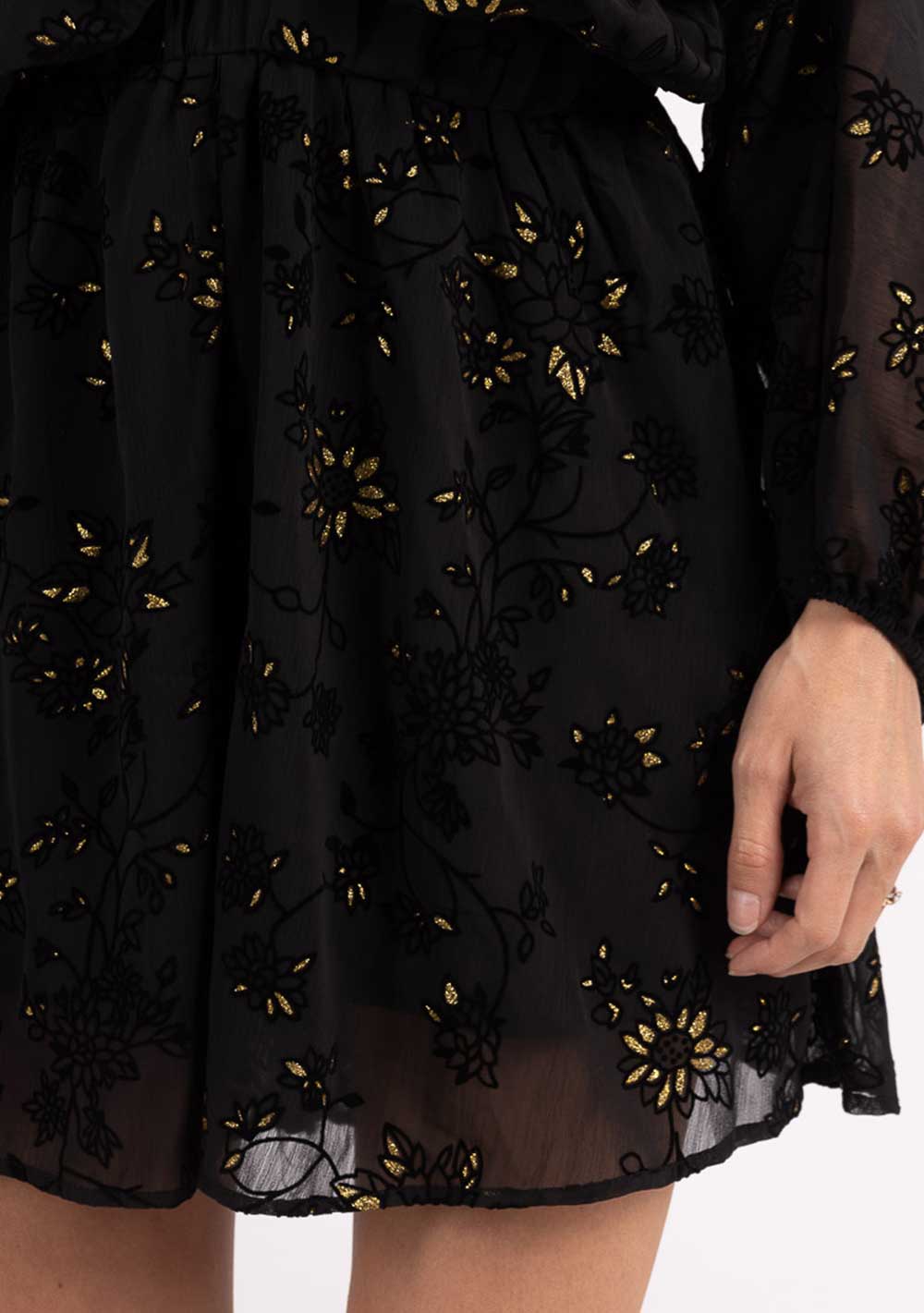 ♡ Minikleid mit Goldprint