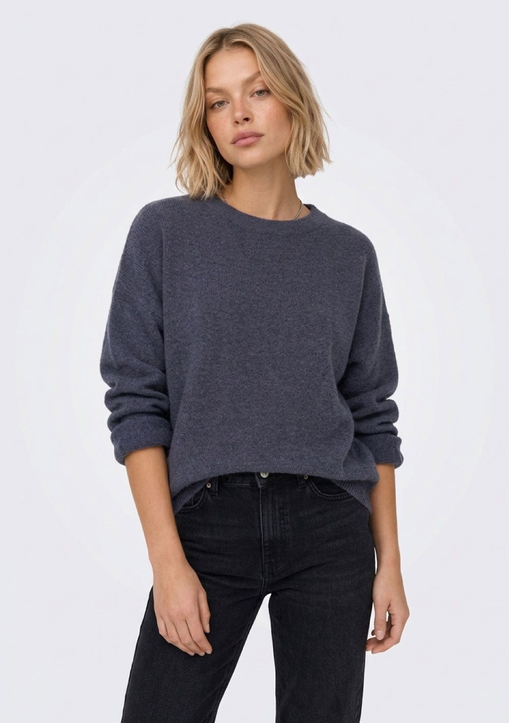 ♡ Strickpullover mit Krempelarm