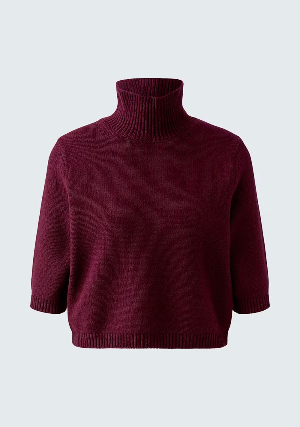 ♡ Halbarm-Pullover mit Stehkragen