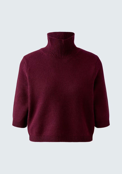 ♡ Halbarm-Pullover mit Stehkragen