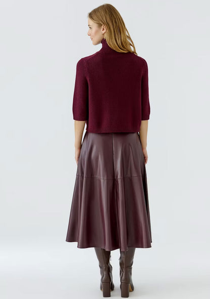 ♡ Halbarm-Pullover mit Stehkragen