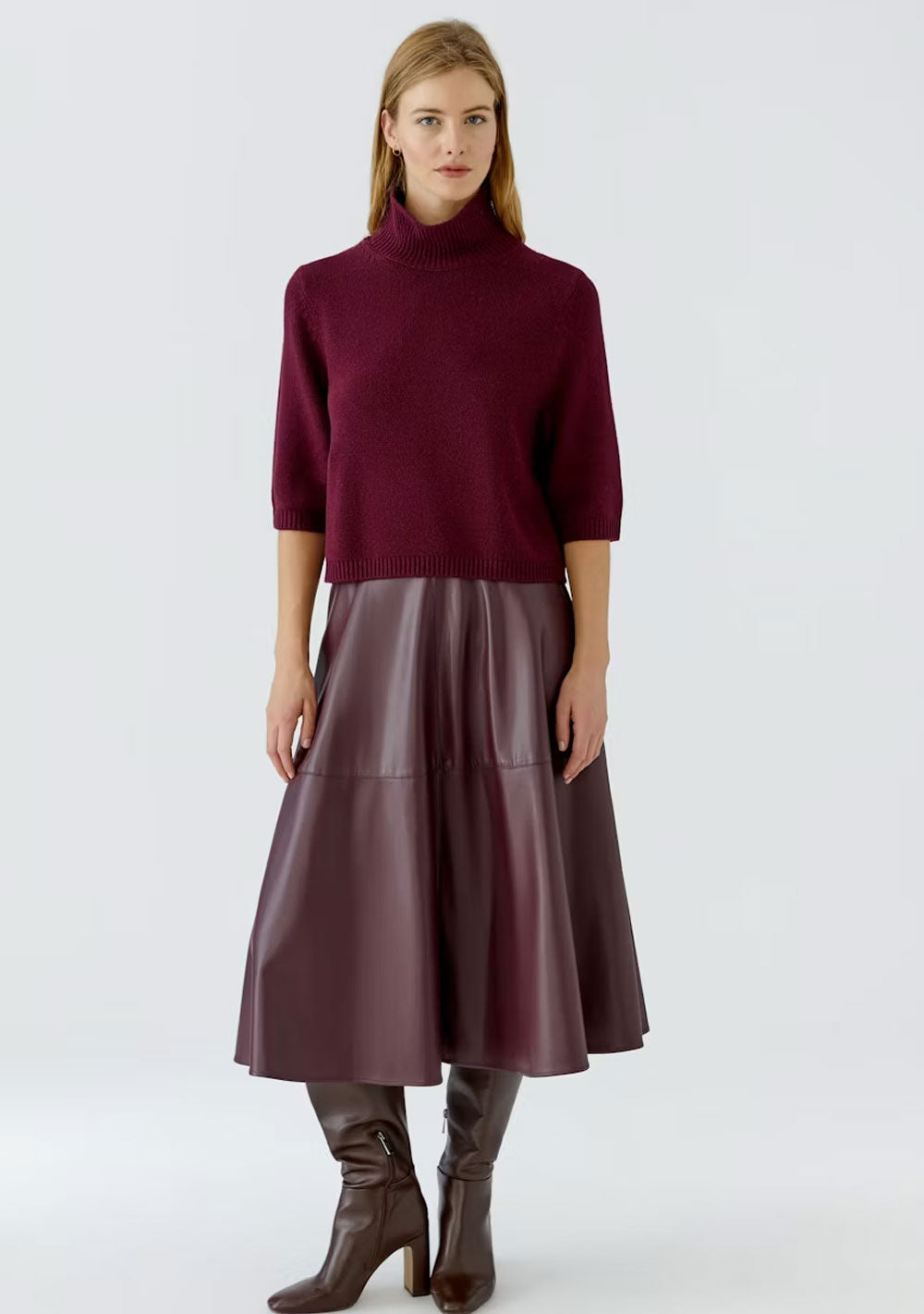 ♡ Halbarm-Pullover mit Stehkragen