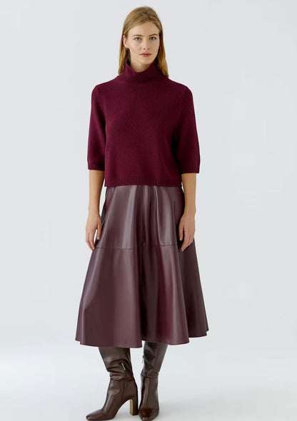 ♡ Halbarm-Pullover mit Stehkragen