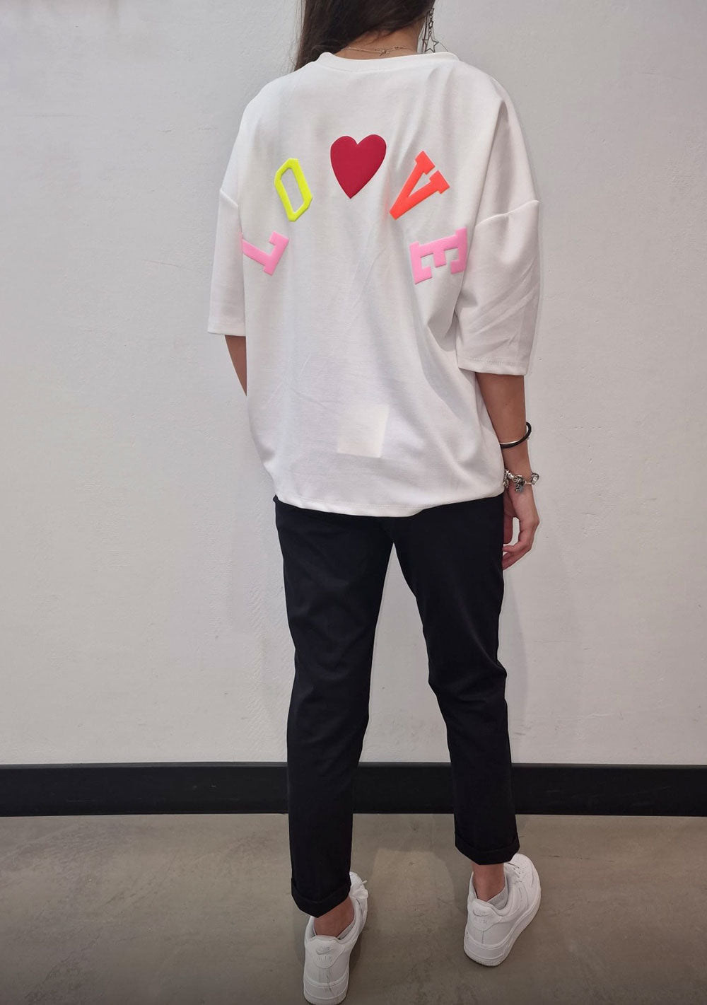 ♡ Oversize T-Shirt, halber Arm mit versch. Sprüchen