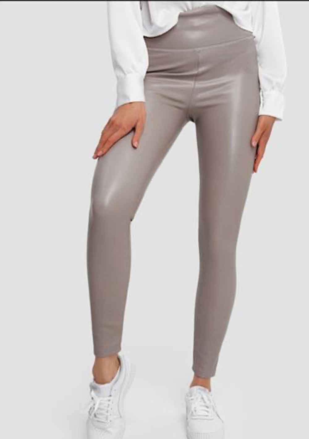 ♡ Warme Leder-Effekt Leggings