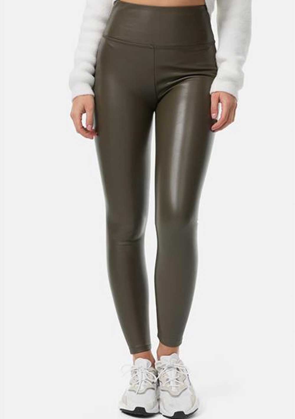 ♡ Warme Leder-Effekt Leggings