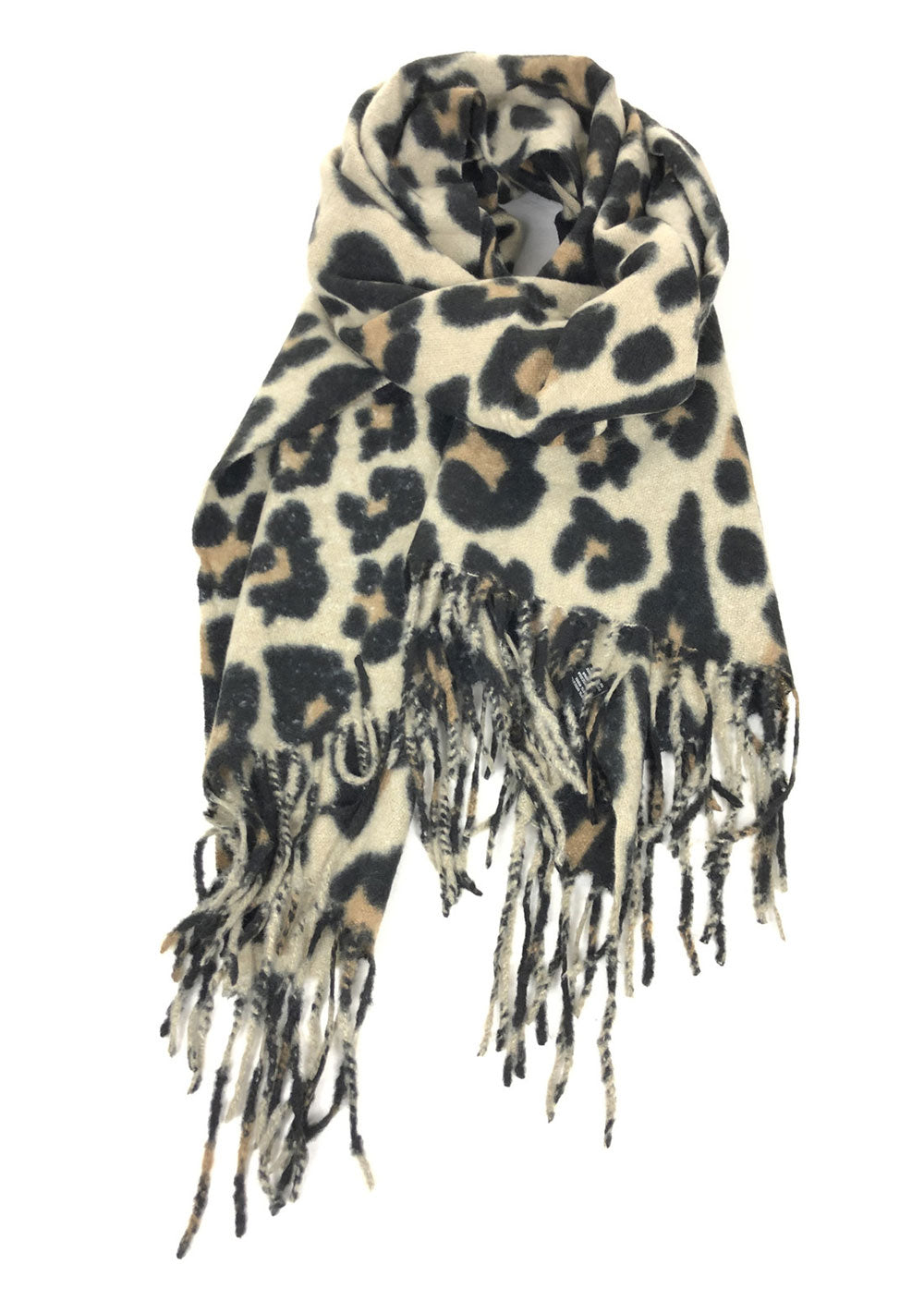 ♡ Leoparden-Schal mit Fransen