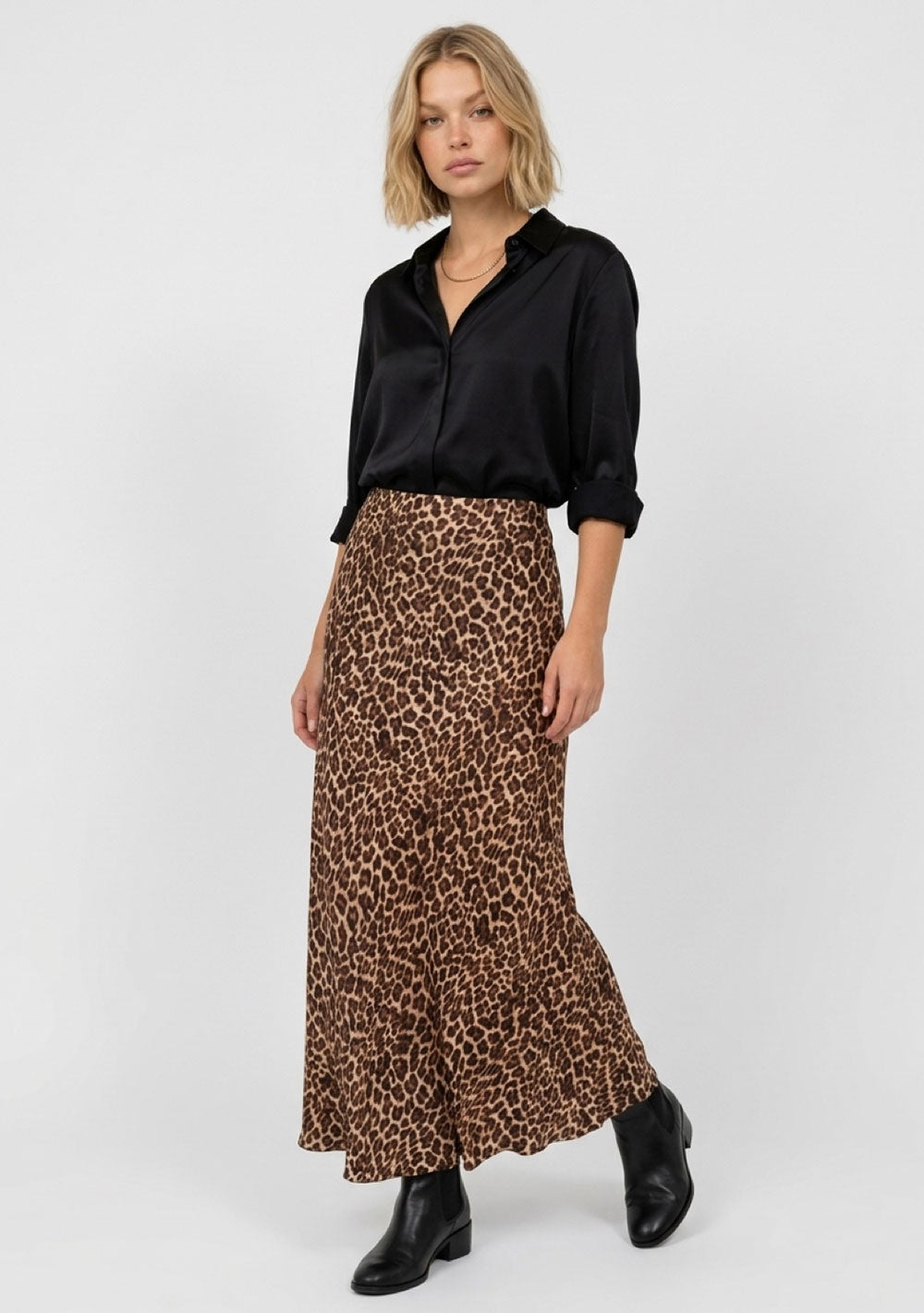 ♡ Leoparden-Rock, Viskose