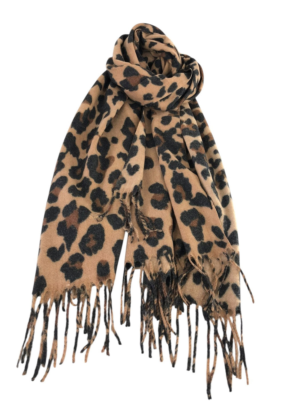 ♡ Leoparden-Schal mit Fransen