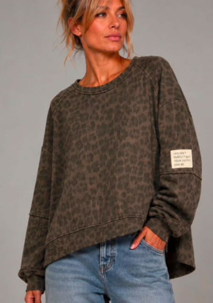 ♡ Longsleeve Leo, Oversize