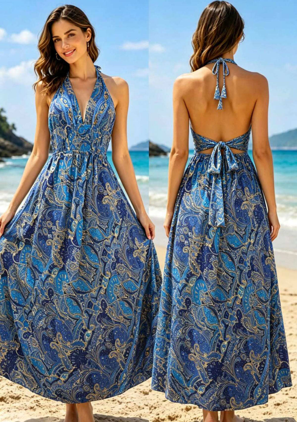 ♡ Neckholder Maxikleid