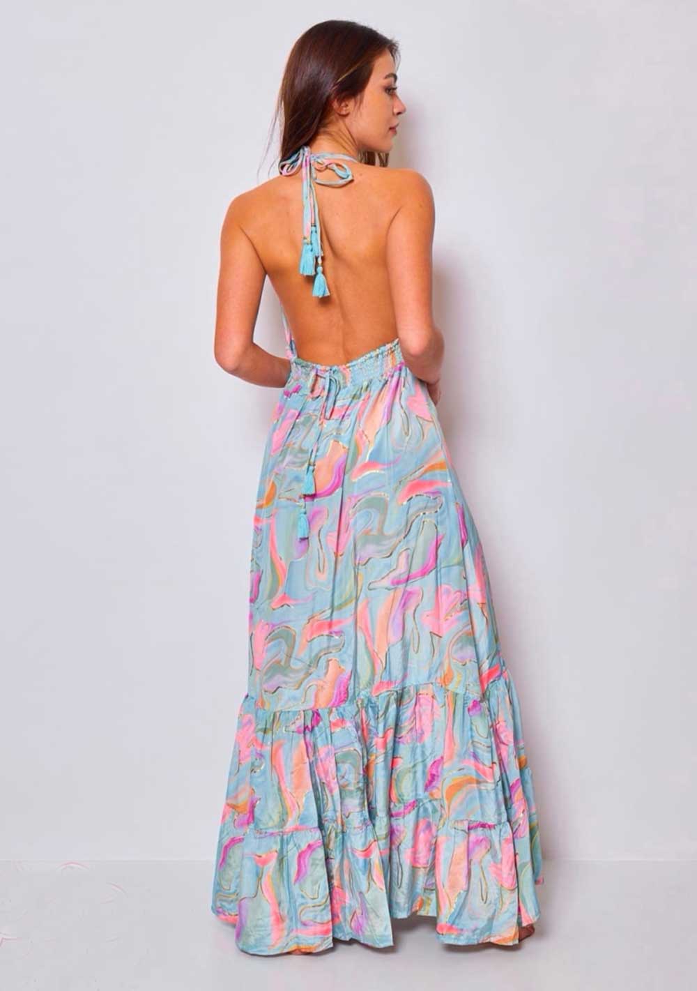 ♡ Rückenfreies Maxikleid