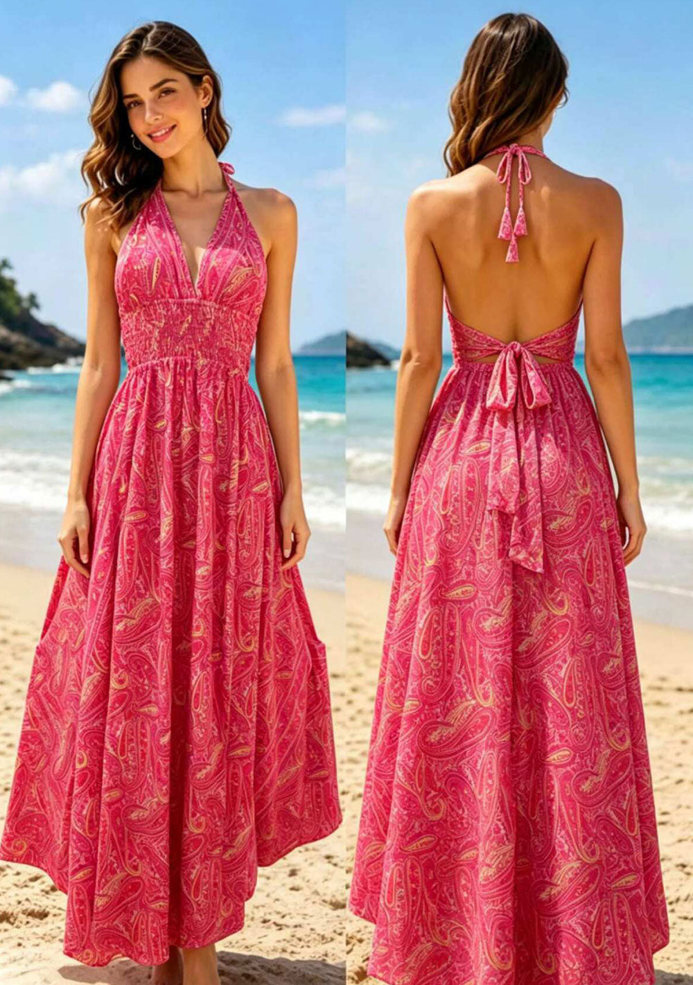 ♡ Neckholder Maxikleid