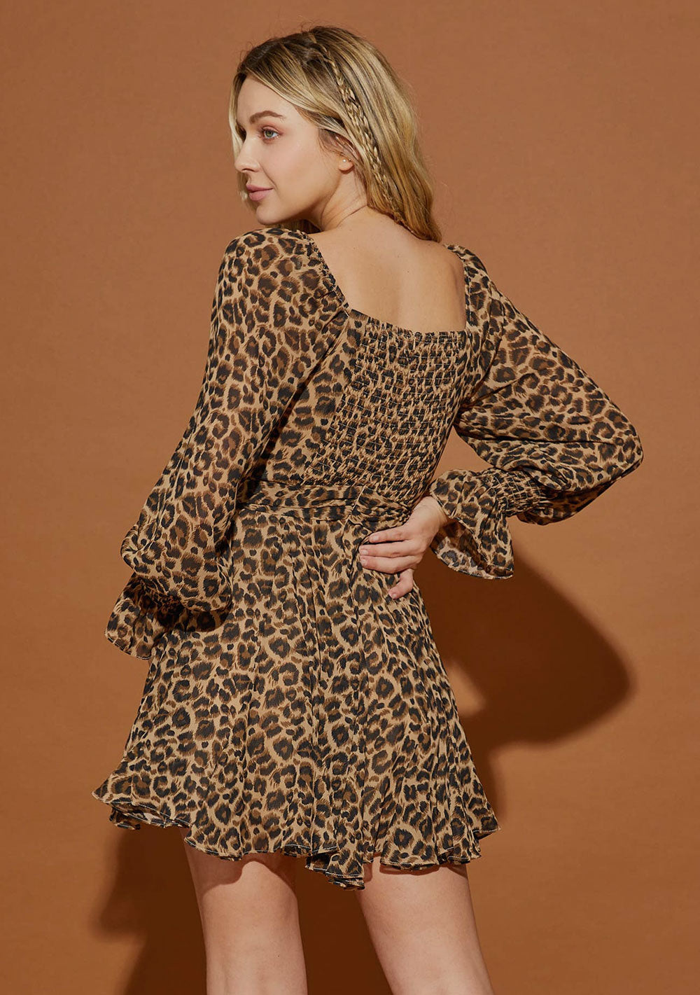 ♡ Wickelkleid mit Leopardenprint