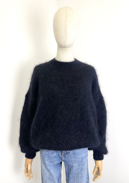 ♡  Rundhalspullover aus flauschigem Mohair