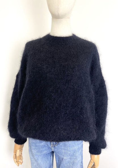 ♡  Rundhalspullover aus flauschigem Mohair