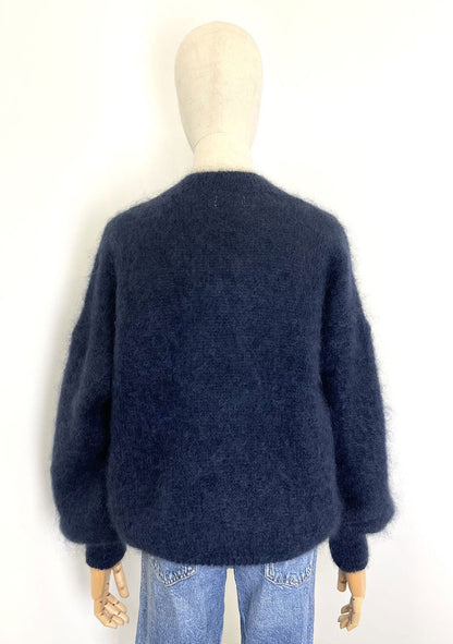 ♡  Rundhalspullover aus flauschigem Mohair