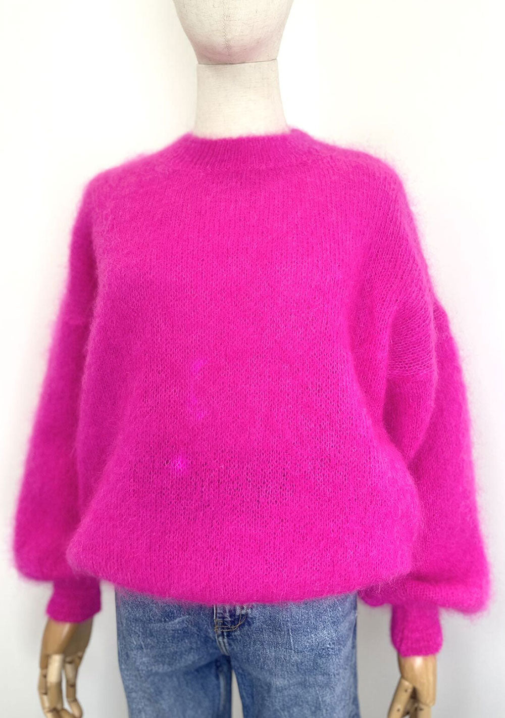 ♡  Rundhalspullover aus flauschigem Mohair