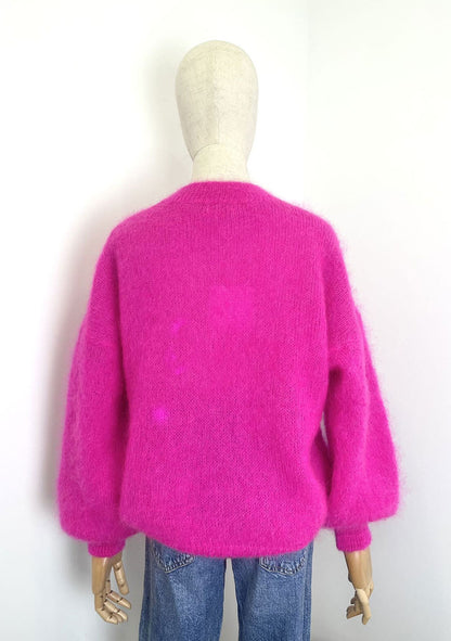 ♡  Rundhalspullover aus flauschigem Mohair