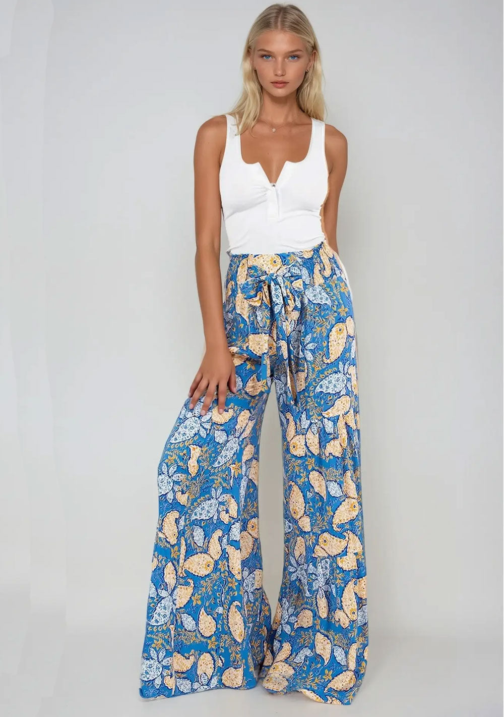 Palazzo-Hose mit Paisleymuster