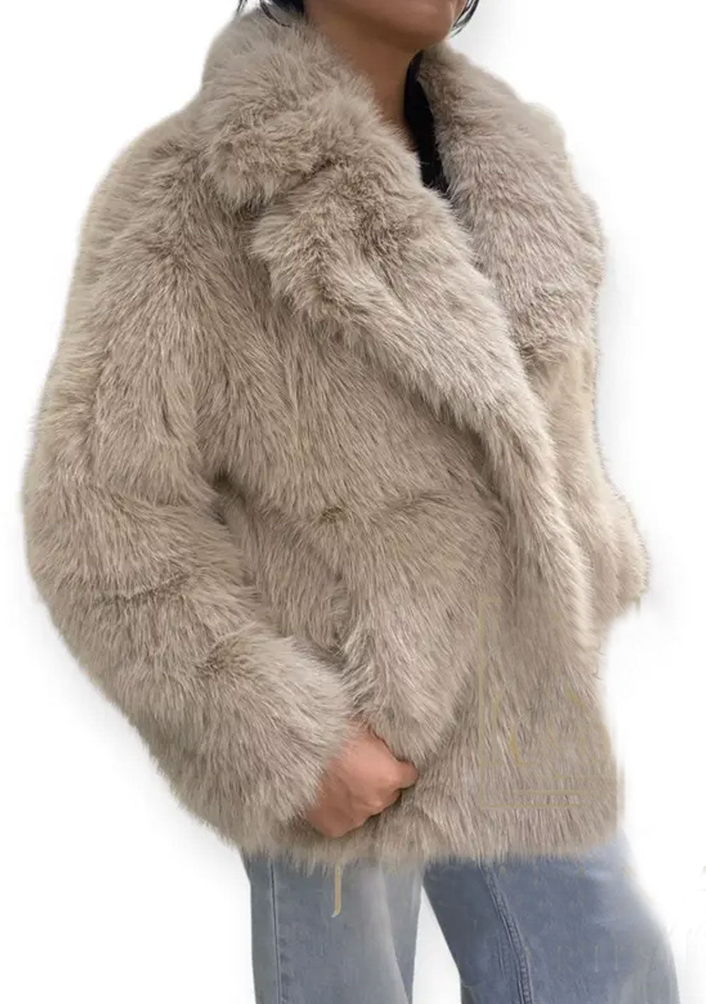 ♡ Kunstpelz-Jacke mit Kragen