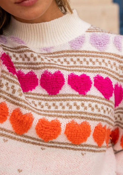 ♡  Pullover mit Herzen