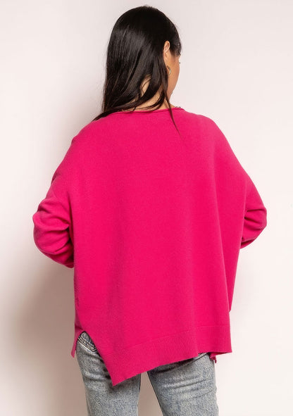 ♡  Nahtloser, lockerer Pullover mit Rundhalsausschnitt