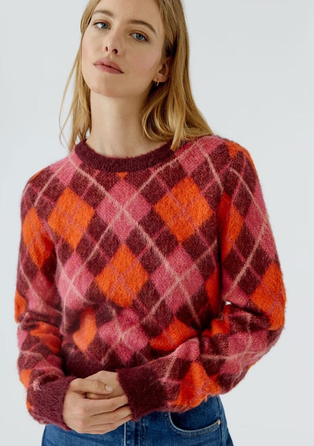 ♡ Kuschel-Pullover mit Rautenmuster