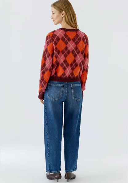 ♡ Kuschel-Pullover mit Rautenmuster