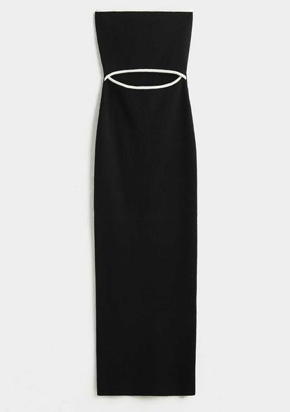 ♡ Midikleid aus Rippstrick mit Cut-Out