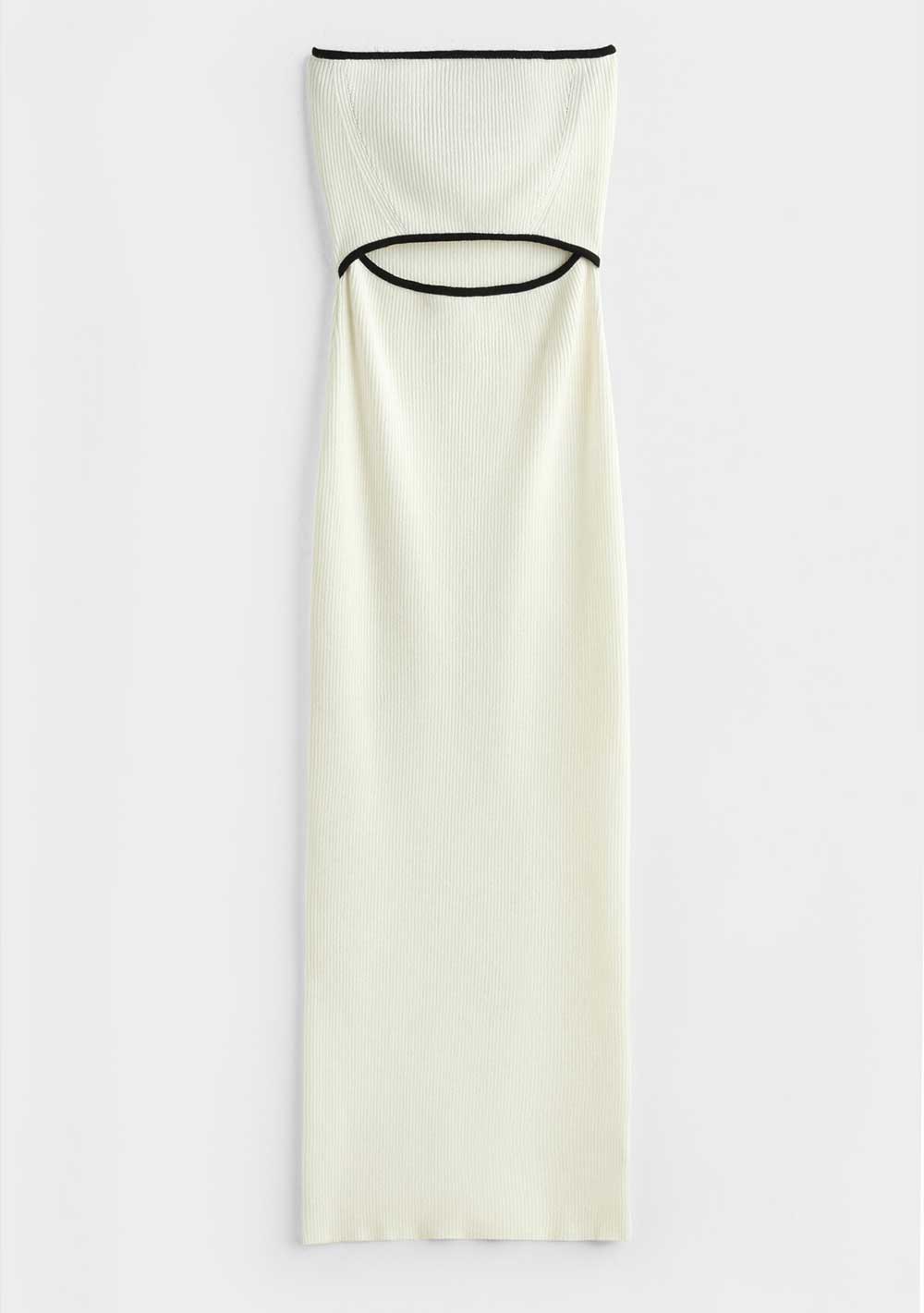 ♡ Midikleid aus Rippstrick mit Cut-Out
