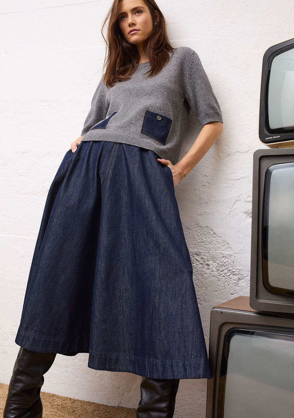 ♡ Denim A-Linien Rock