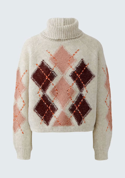 ♡ Pullover mit Rautenmuster