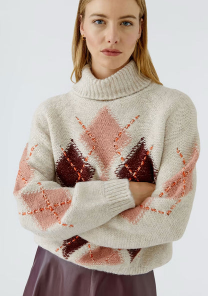 ♡ Pullover mit Rautenmuster