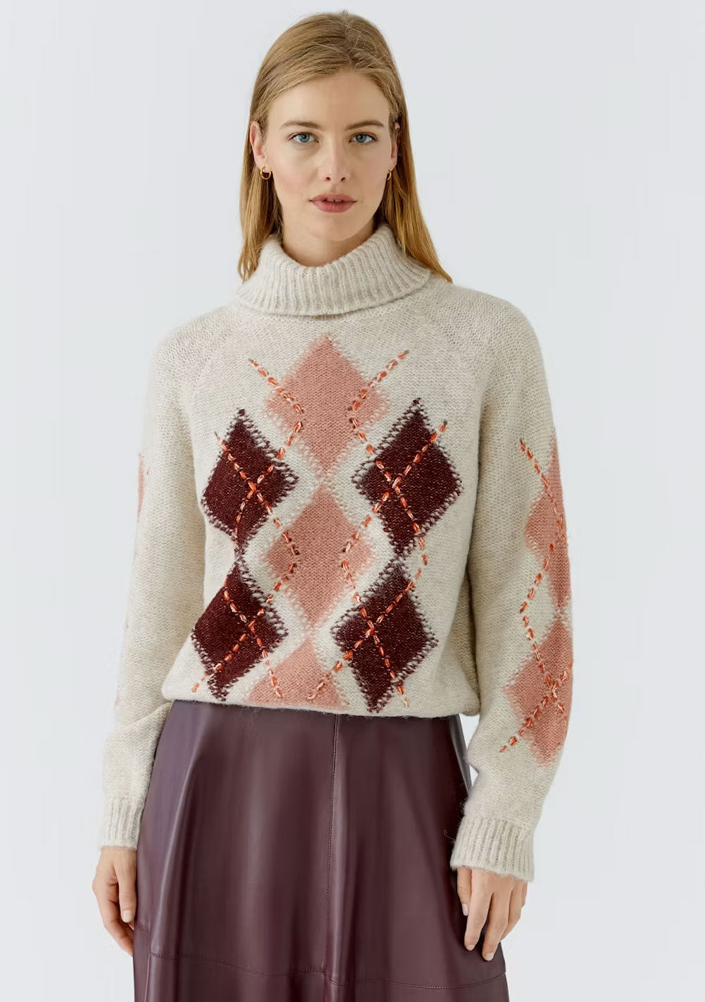 ♡ Pullover mit Rautenmuster