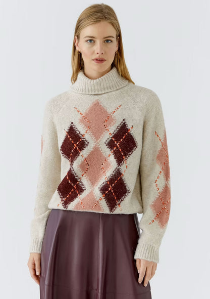 ♡ Pullover mit Rautenmuster