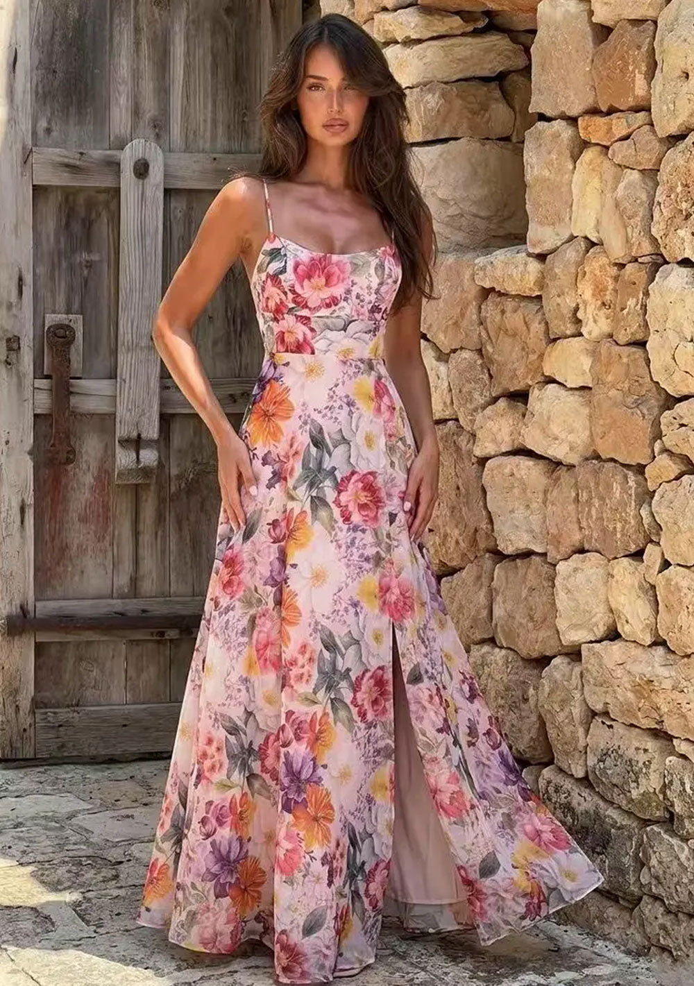 ♡ Maxikleid mit Blumenprint
