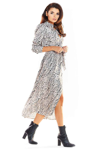 ♡  Hemdblusenkleid mit Schlangenprint