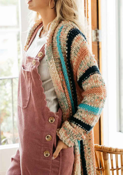 ♡  Offene Strickjacke mit Fransen