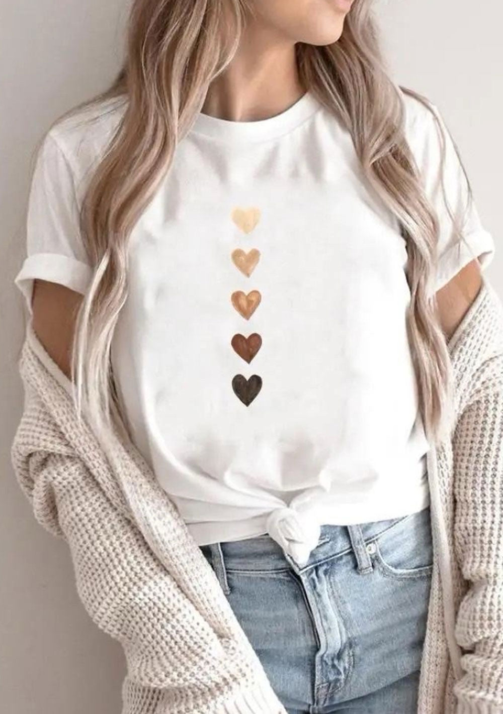 ♡ T-Shirt mit 5 Herzen
