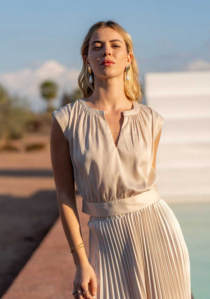 ♡ Glänzendes Crop-Top