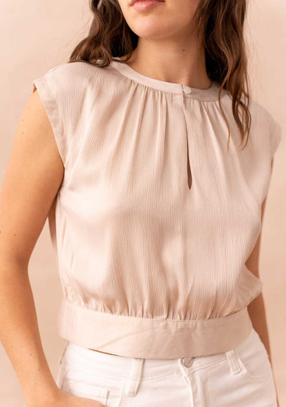 ♡ Glänzendes Crop-Top