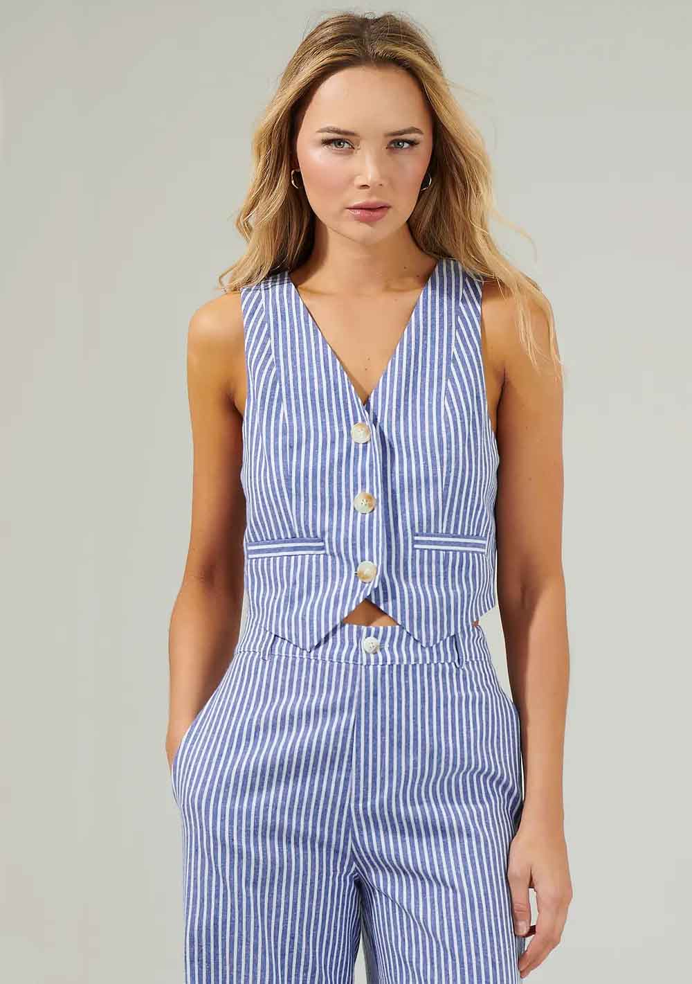 ♡ Weste mit Streifendesign